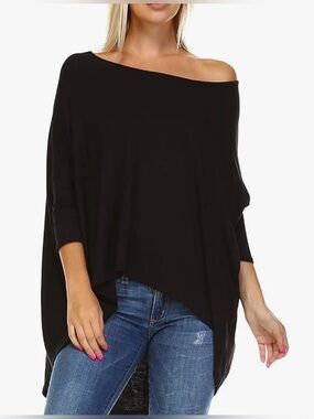 Isaac Liev black flowy top